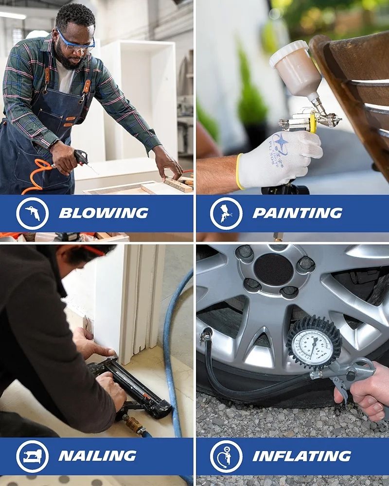 Olejový, mobilní, vzduchový kompresor, 8 barů, 24 l, 1,6 kW, 170 l./min., 230 V, MICHELIN MB 2420